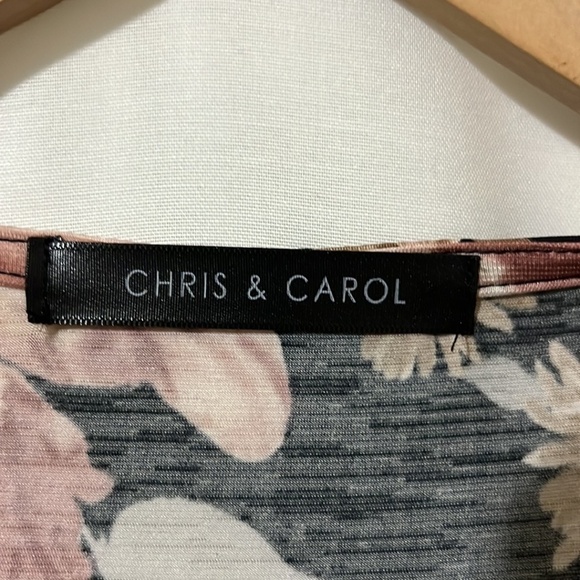 Chris & Carol Floral Faux Wrap Dress a207 - Picture 3 of 4